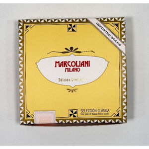 Marcoliani Milano Edicion Limitada Dress Socks Navy Stripe New in Box